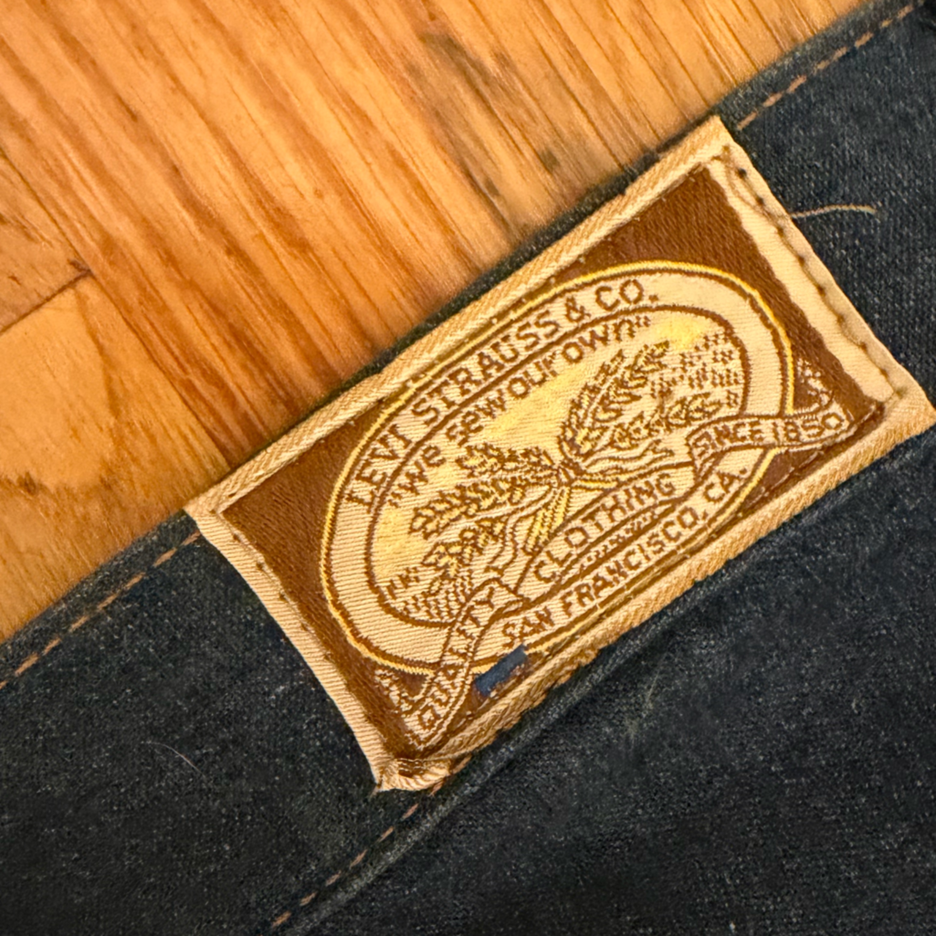 1970s Rare Levis Dark Wash Denim
